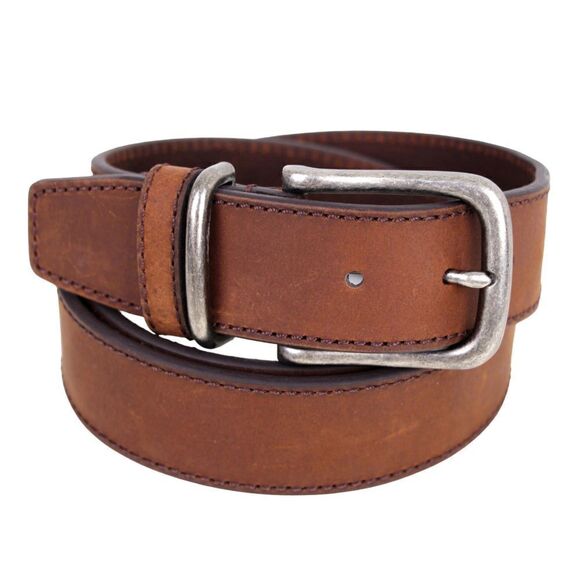 ALESBURY BROWN GENUINE LEATHER 1.5"Wd CASUAL DRESS MEN'S BELT Sz 44/110 (I11 - Picture 2 of 16